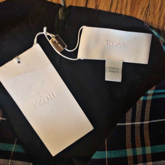 Hugo Boss NWT Daela Plaid Sleeveless Dress Sz 4 - Picture 4 of 11